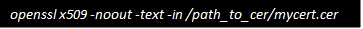 Checking mycert.cer