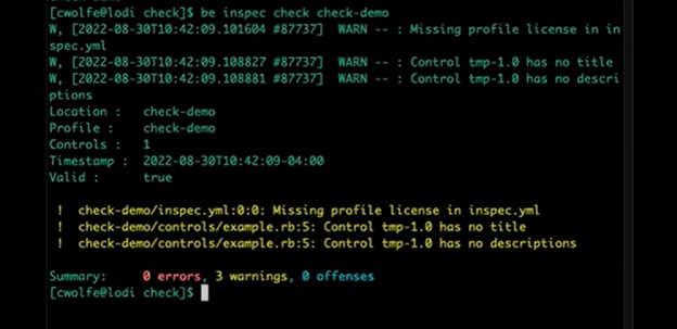 InSpec Check