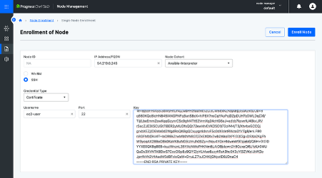 Screenshot of Progress Chef 360 UI