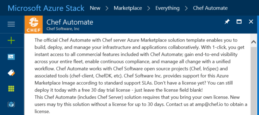 Chef Automate on Azure Stack